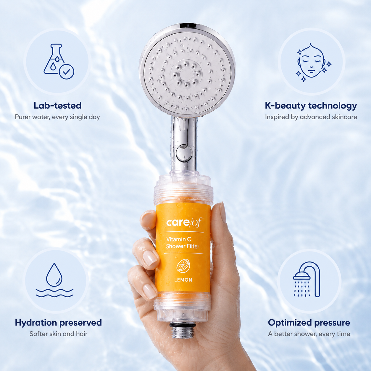 Glow Filter Showerhead — Oil+ Vitamin C K-Beauty Ritual